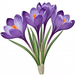 purple crocus bouquet