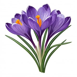 purple crocus flowers