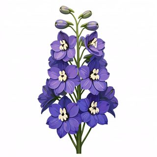 purple delphinium flower
