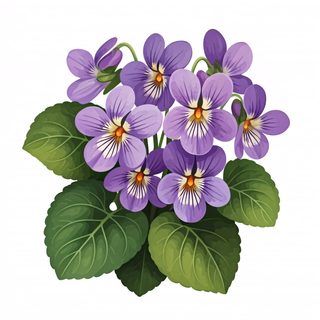purple viola flowers