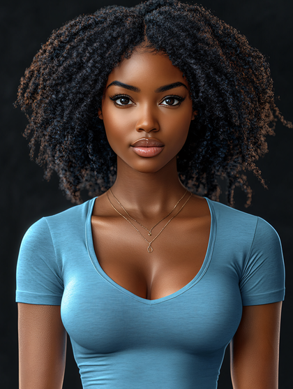 Beautiful Woman with Afro Hair