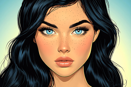 Beautiful Woman With Freckles