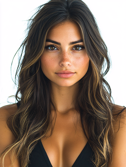 Beautiful Woman With Freckles Portrait