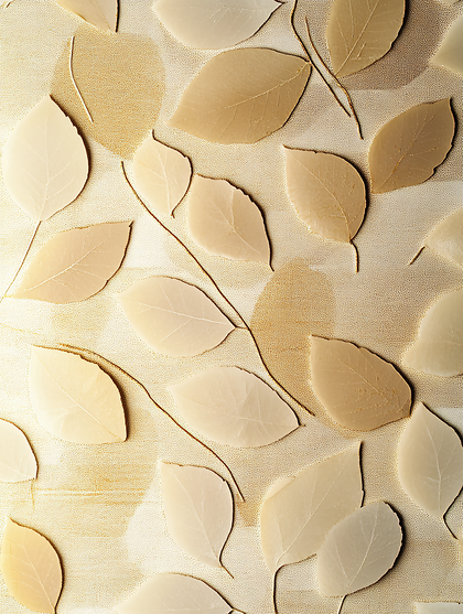 Beige Leaf Motif Pattern