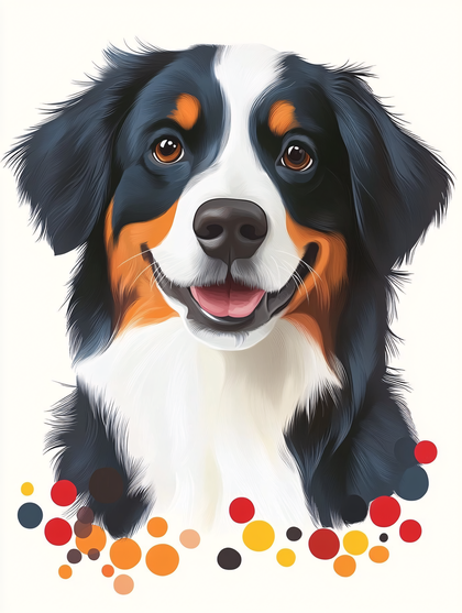 Bernese Mountain Dog Portrait