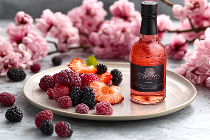 Berry Plate with Pink Drink