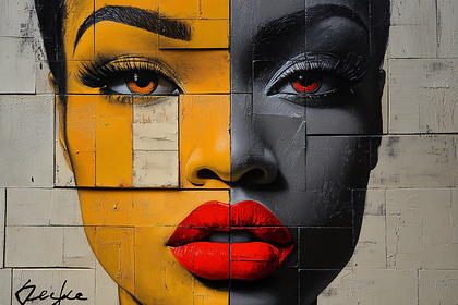 Bi-Chromatic Face Portrait