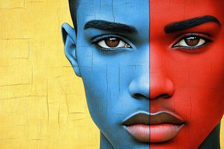 Bi-Colored Portrait