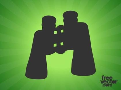 Binoculars Icon Free Vector