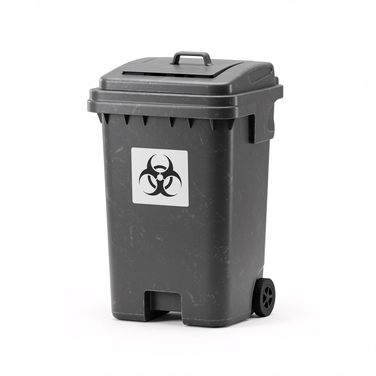 biohazard trash bin