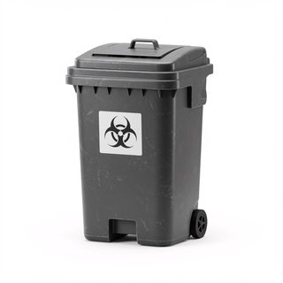 biohazard trash bin