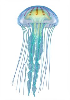 bioluminescent glowing jellyfish