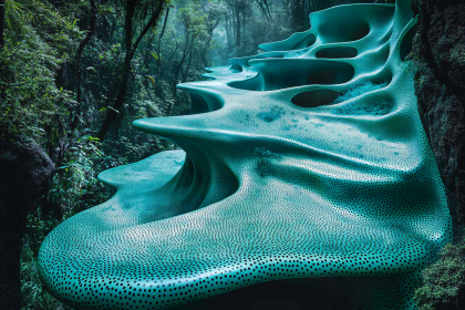 Bioluminescent Structure in Jungle