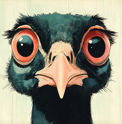 Bird Face Close-Up