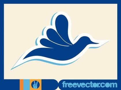 Bird Sticker Free Vector