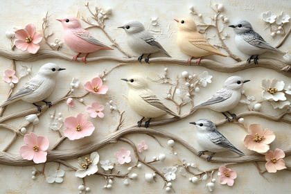 Birds and Blossoms Wall Art