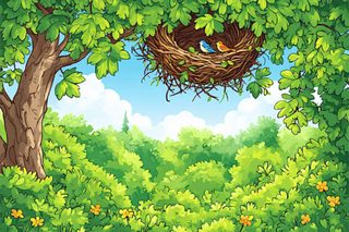 Birds Nest In Tree