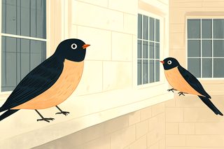 Birds On A Windowsill