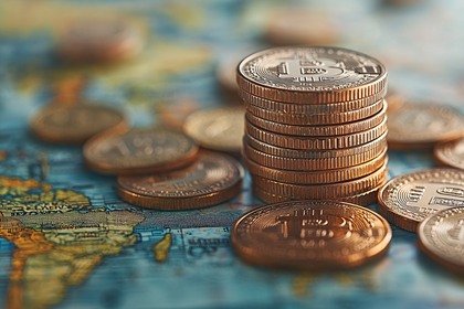 Bitcoin Stack on World Map