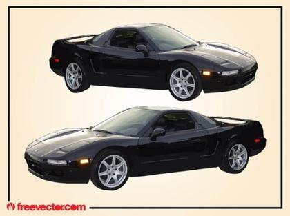 Black Acura Car Free Vector