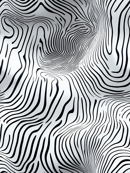 Black and White Abstract Topography