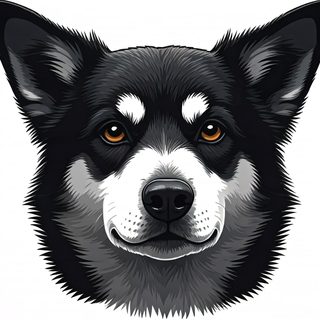 dog portrait illustration