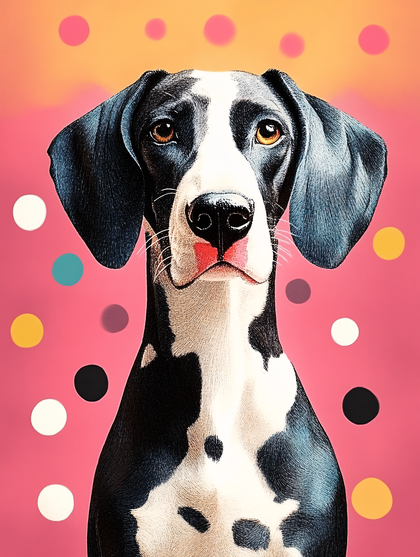 Black and White Dog Portrait