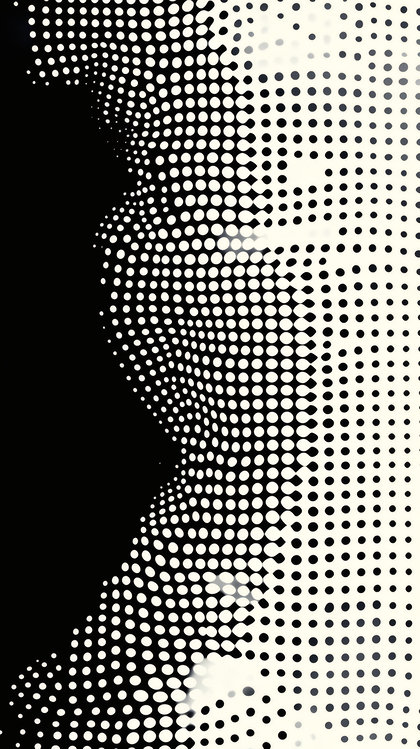 Black And White Halftone Gradient