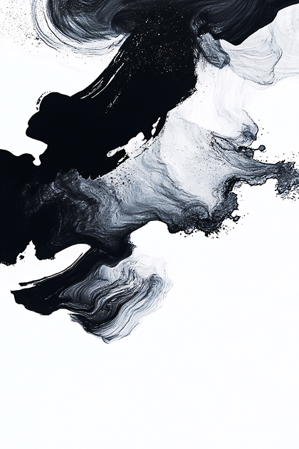 Black and White Ink Flow