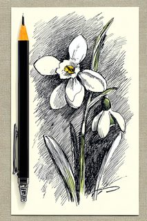flower sketch pencil
