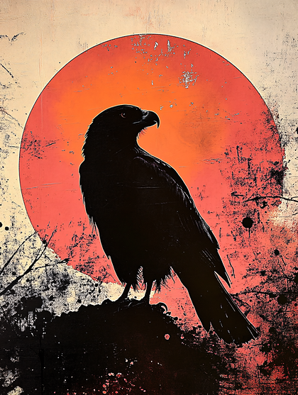 Black Bird Silhouette Sunset