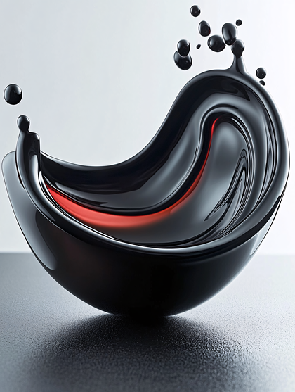 Black Glossy Splash