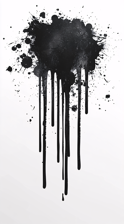 Black Ink Splatter