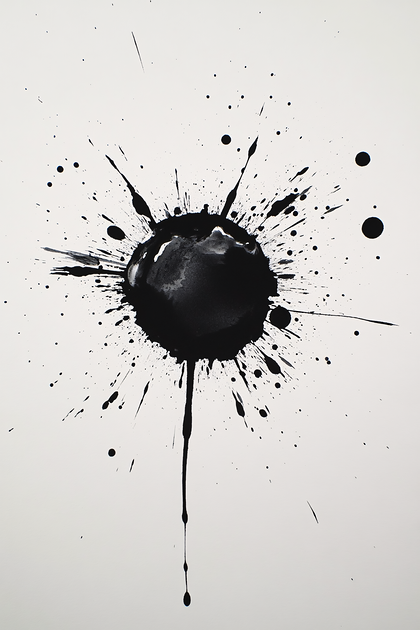 Black Ink Splatter