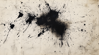 Black Ink Splatter on Paper Texture
