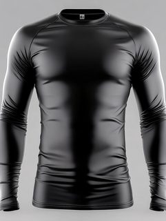Black Long Sleeve Shirt Mockup Front View