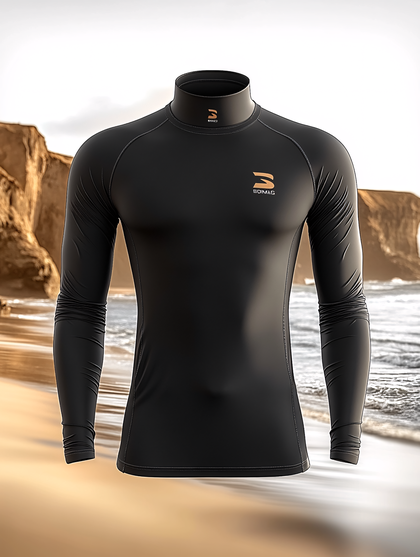 Black Long Sleeve Turtleneck Shirt Mockup