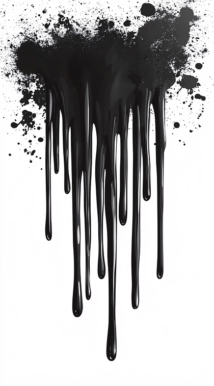 Black Paint Drip