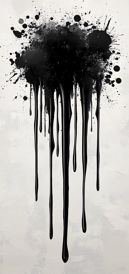 Black Paint Drip