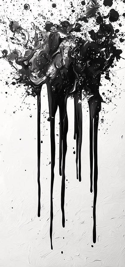 Black Paint Drip