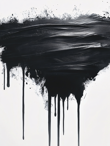 Black Paint Drip