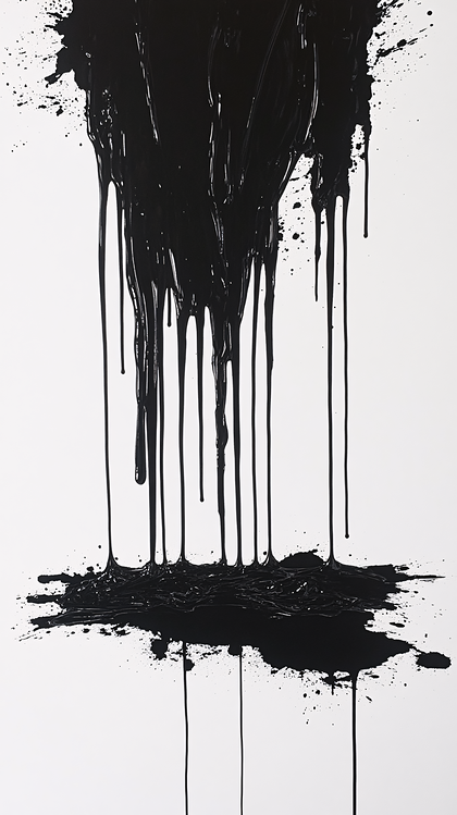 Black Paint Drips