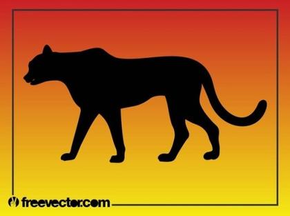Black Panther Silhouette Free Vector