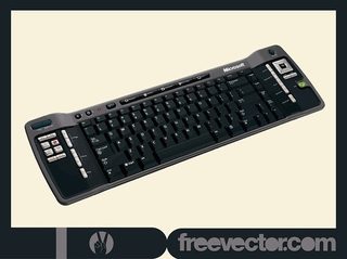 Black PC Keyboard Free Vector
