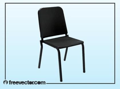 Black Plastic Chair Free Vector