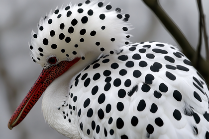 Black Polka Dot Bird