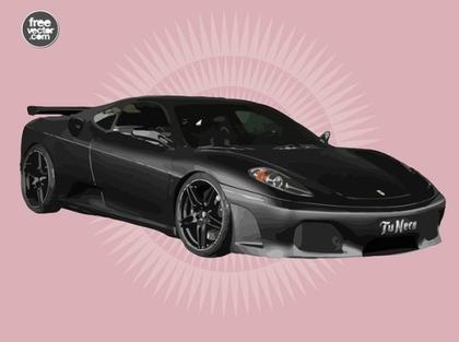 Black Race Car Free Vector
