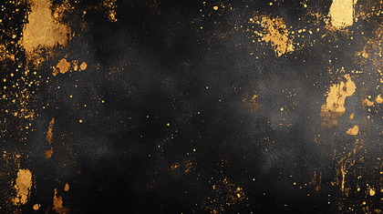 Black Surface With Gold Splashes