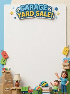 garage sale flyer