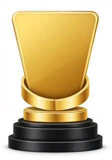 blank gold trophy